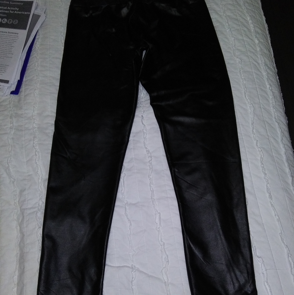 Black leggings, szL, EUC